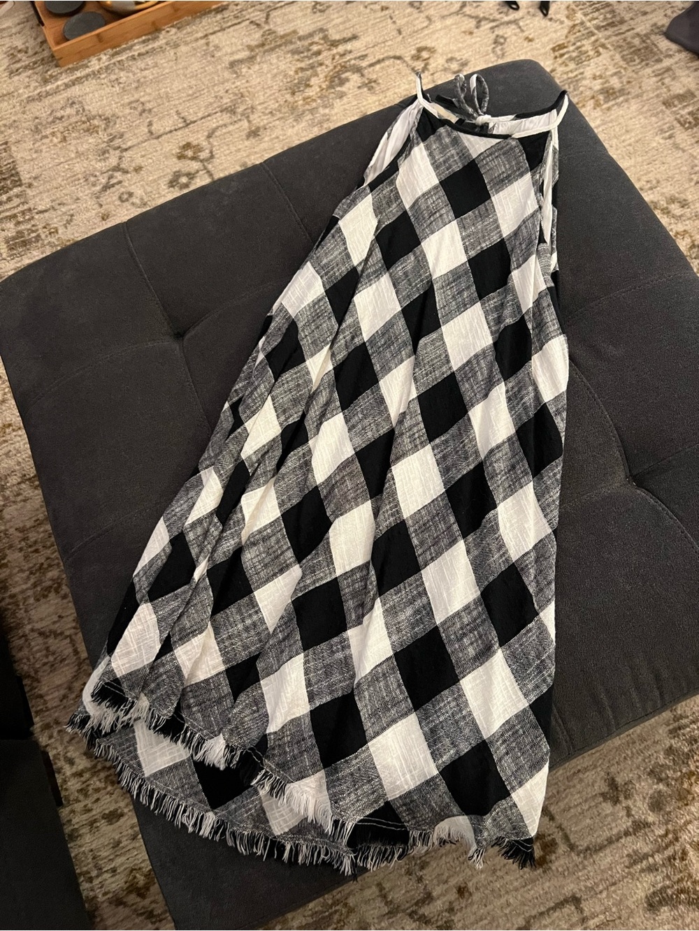 Anthropologie Cloth & Stone Frayed Gingham Dress - Picture 10 of 10